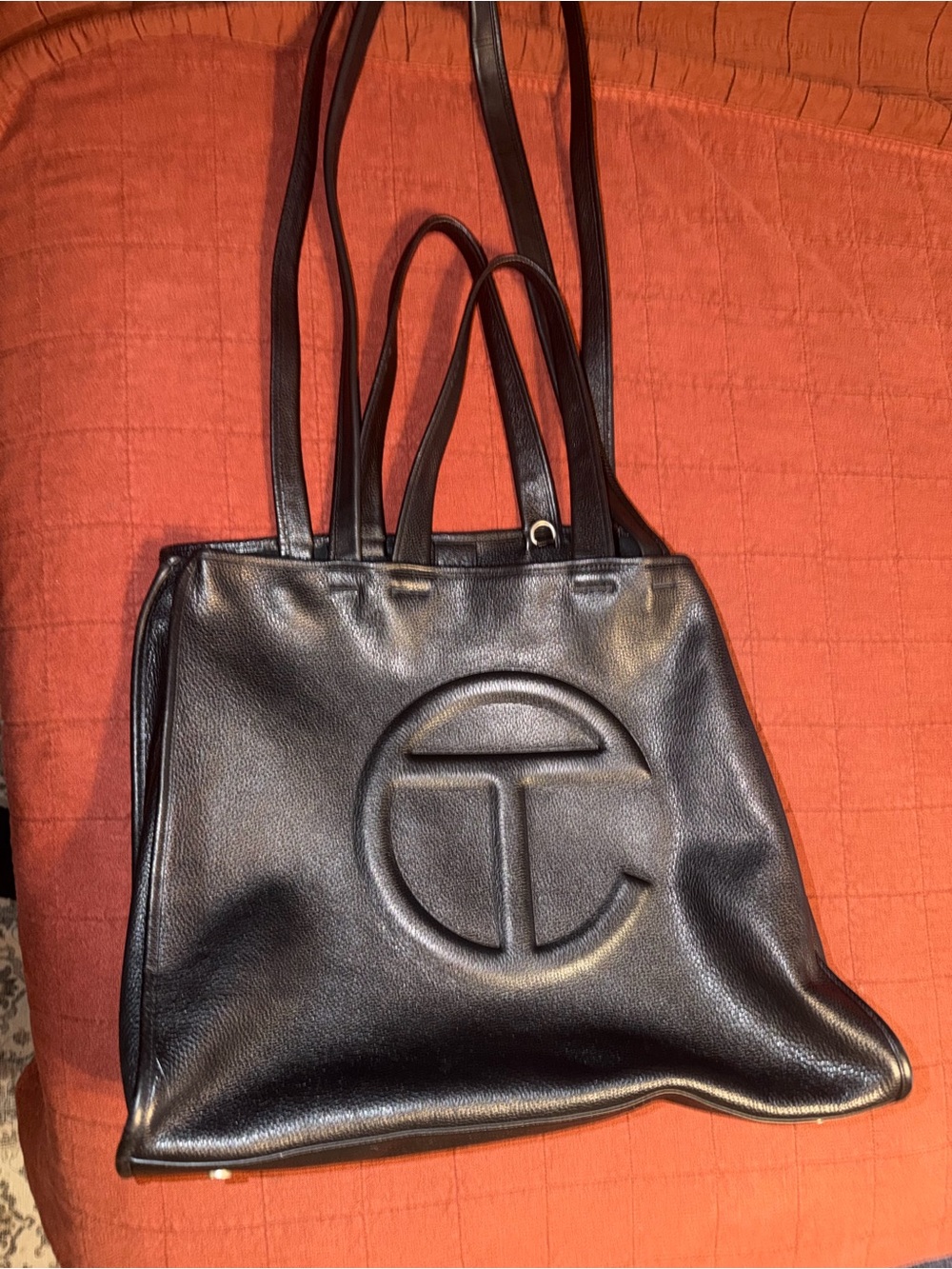 Telfar Black Large Leather Tote - Picture 14 of 16